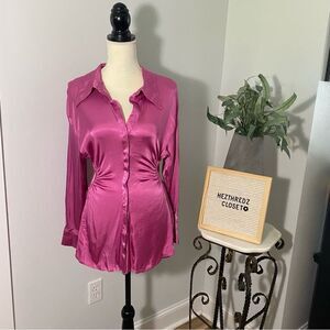 Setre Ecru Tunic Top in Satin Pink